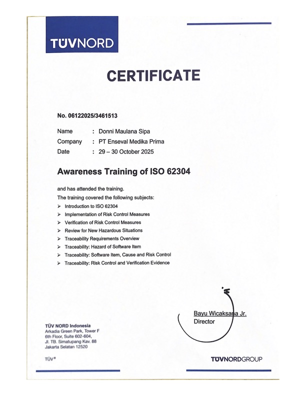 TÜV NORD Indonesia — Awareness ISO 62304 (Oct 2025) – Medical software safety awareness
